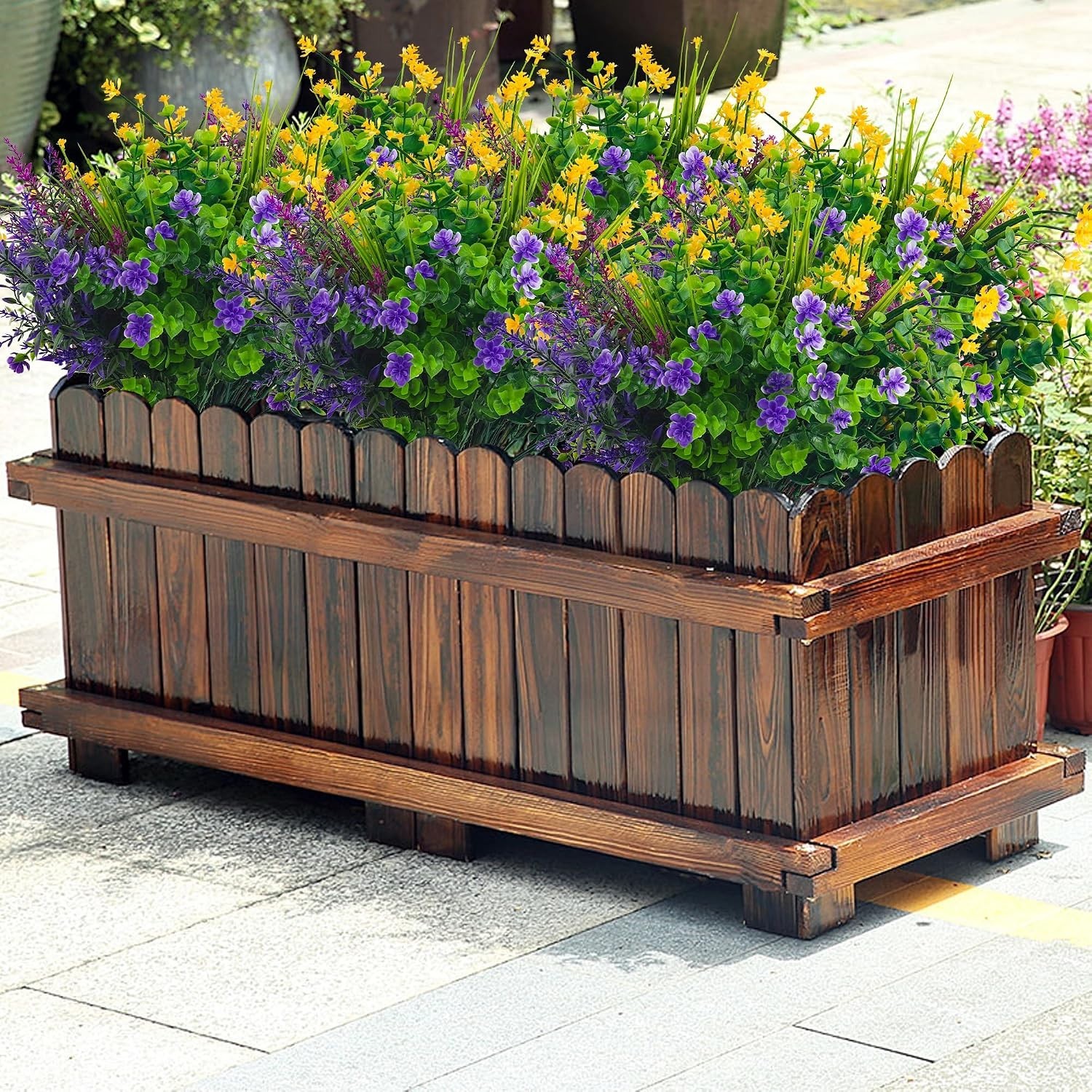 12 Bundles of UV Resistant Artificial Flowers – Lifelike Decor for Home & Garden