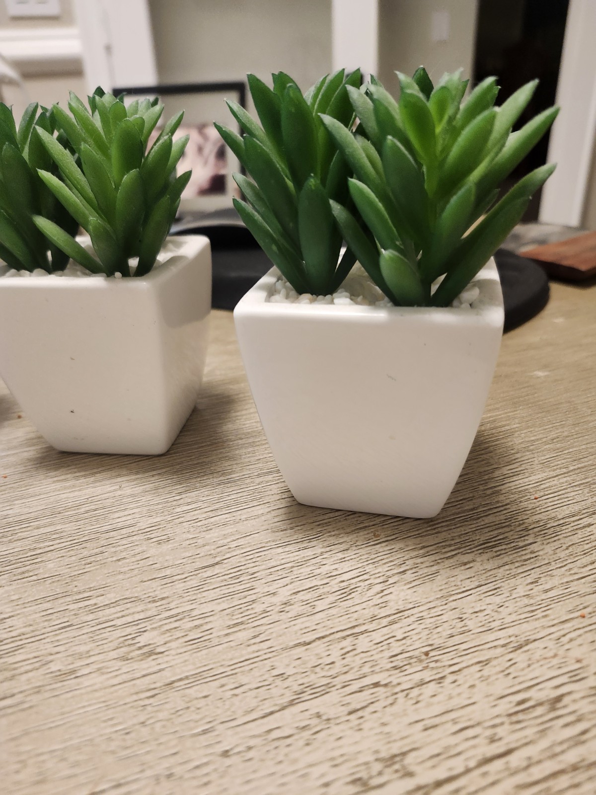 Artificial Plants with White Square Vase Small Artificial Tree