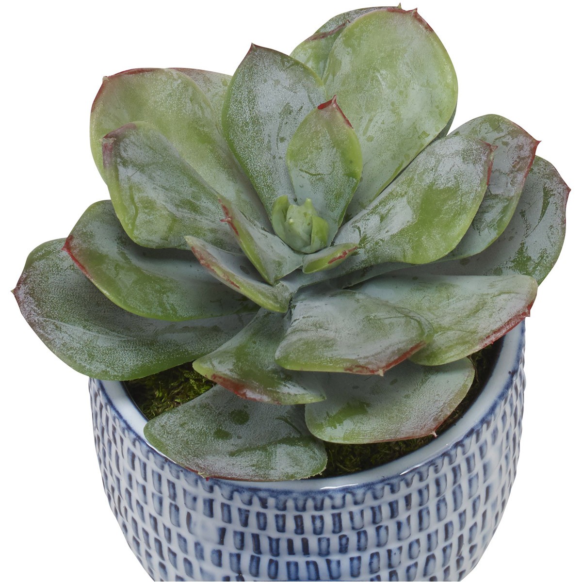 Uttermost 60192 Puebla Blue and White Ceramic Greenery Planters, Set of 3
