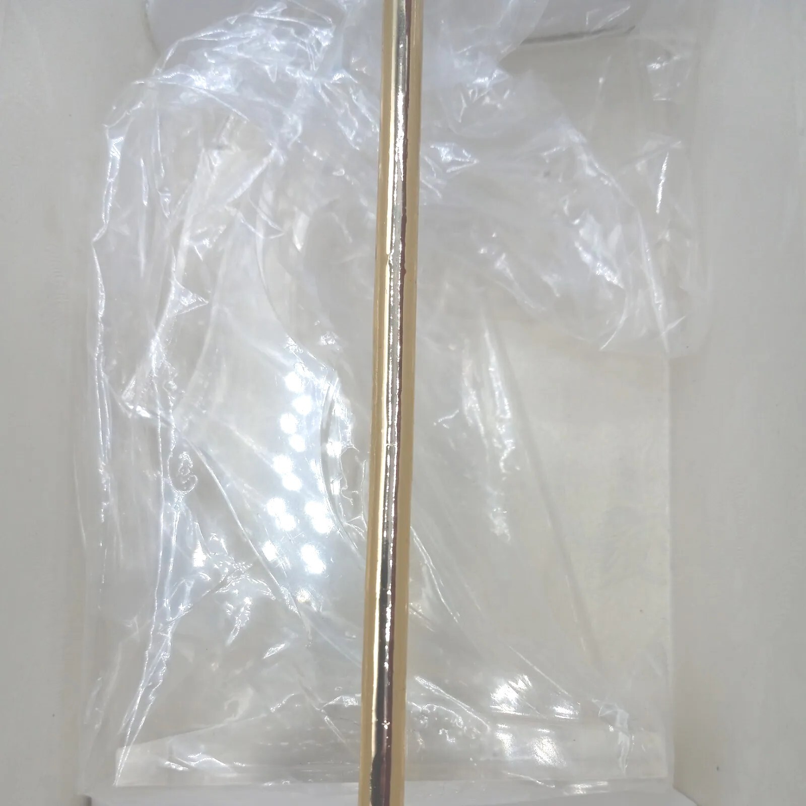 Gold Gilded Rose Real Red Long Stemmed Rose with Stand Open Box