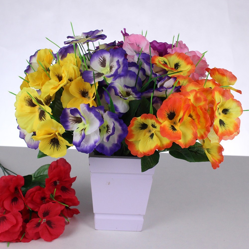 Artificial Pansy Flowers with Bright Colors for Beautiful Arrangements