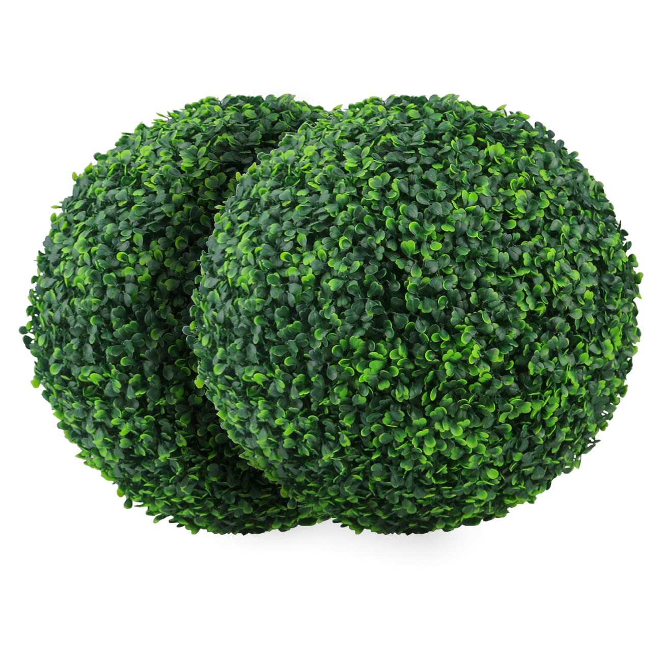 2 PCS 15.7 inch 4 Layers Artificial Plant Topiary Ball Faux Boxwood Decorativ…