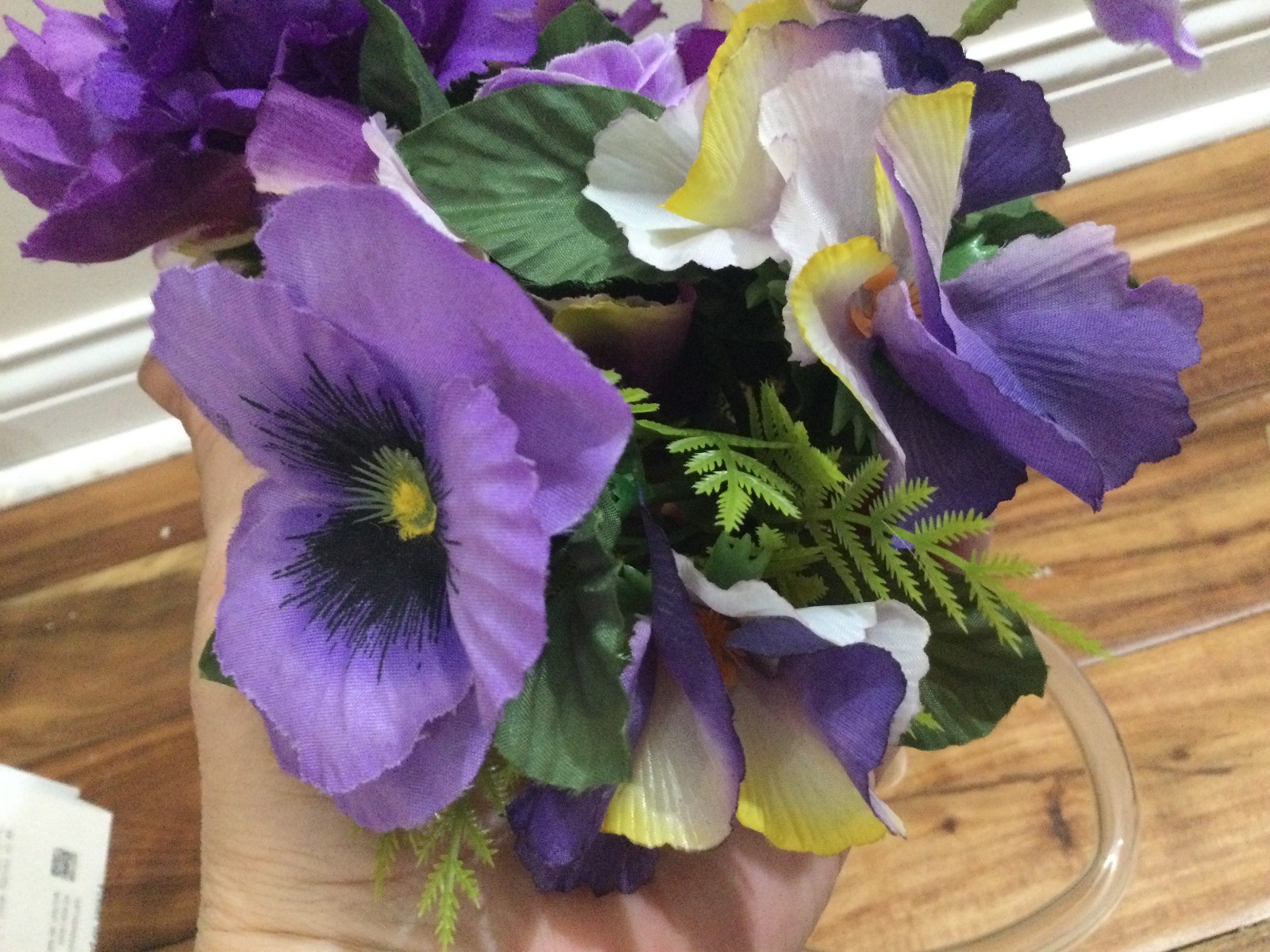 art. pansy arrangemen Double Tube Bud Clear Art HandBlown Glass Propagation Vase