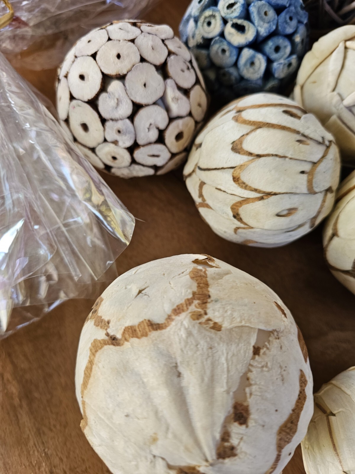 Natural Palm Leaf Branches Organic Orb Vessel Filler Bundle