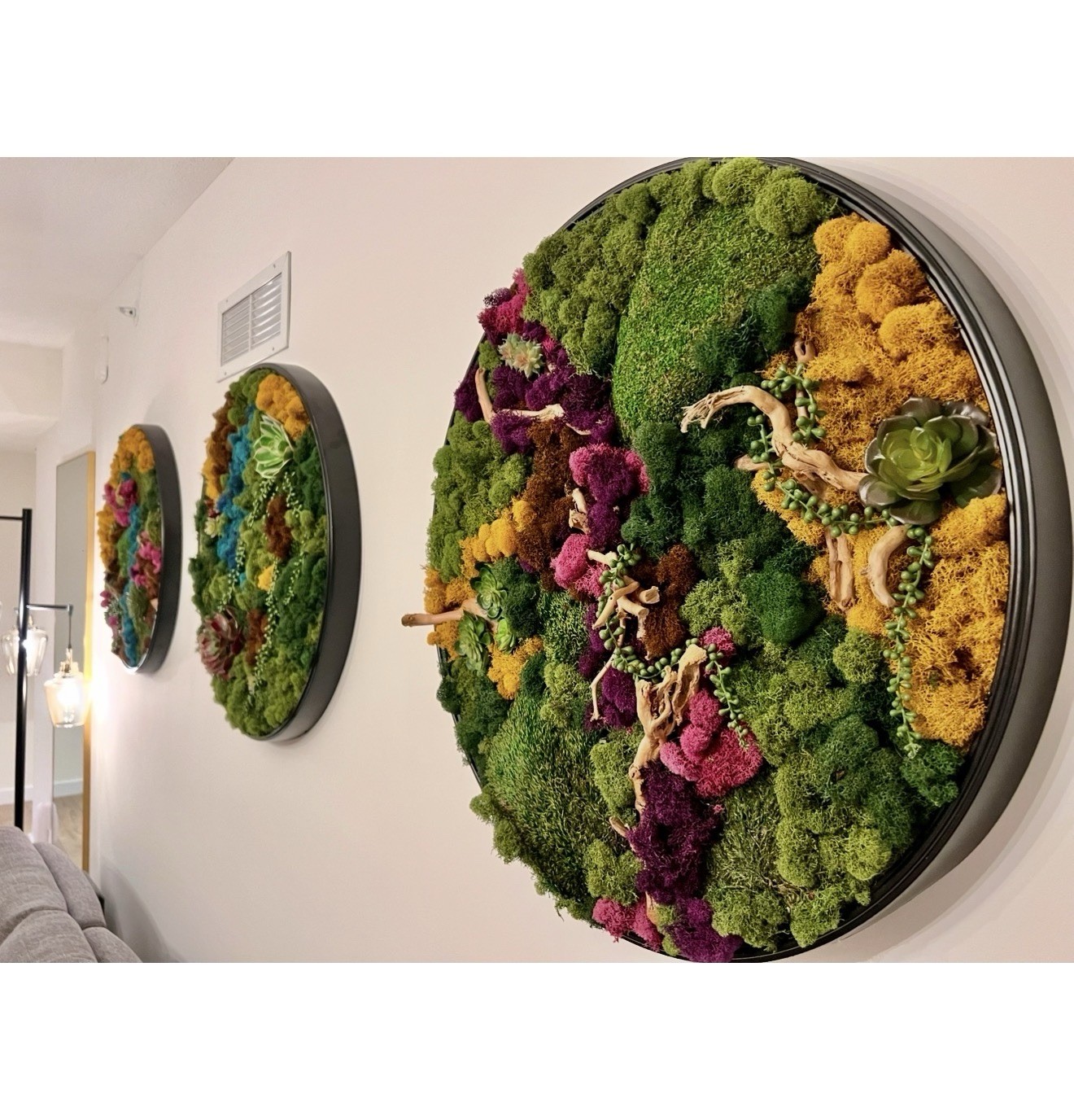 Luxury Handmade Preserved Moss Wall Art | One-of-a-Kind | Modern Botanical Decor