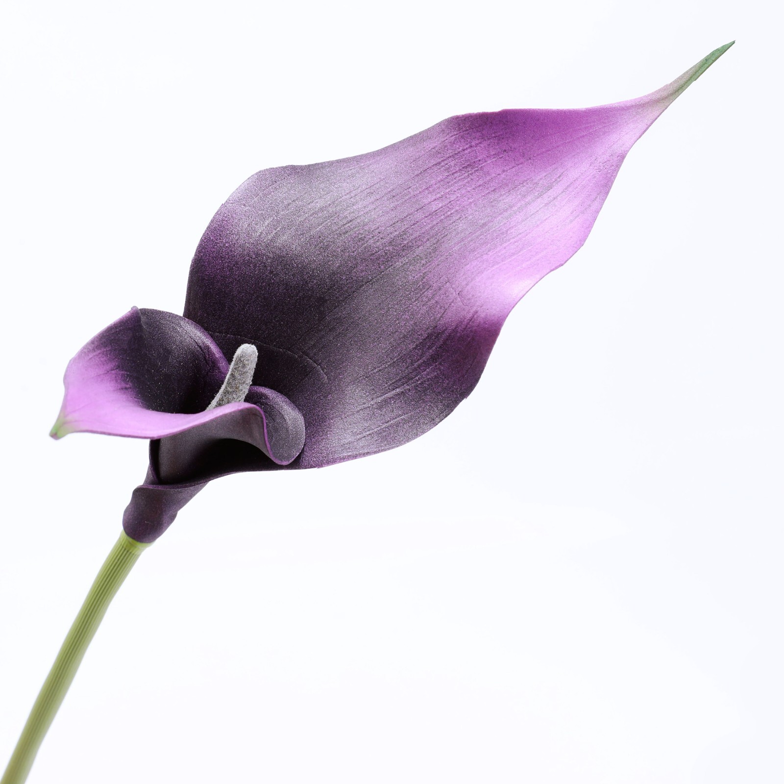 10pcs Calla Lily Artificial Bouquet with long -stems realistic white purple mix