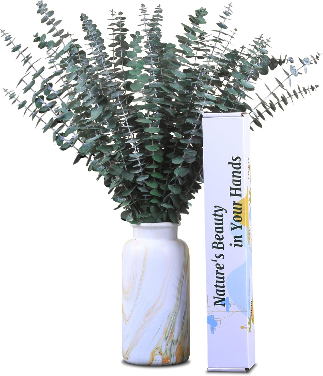 30Pcs Dried Eucalyptus Stems, 17″ Real Preserved Eucalyptus Plant for Shower, Fr