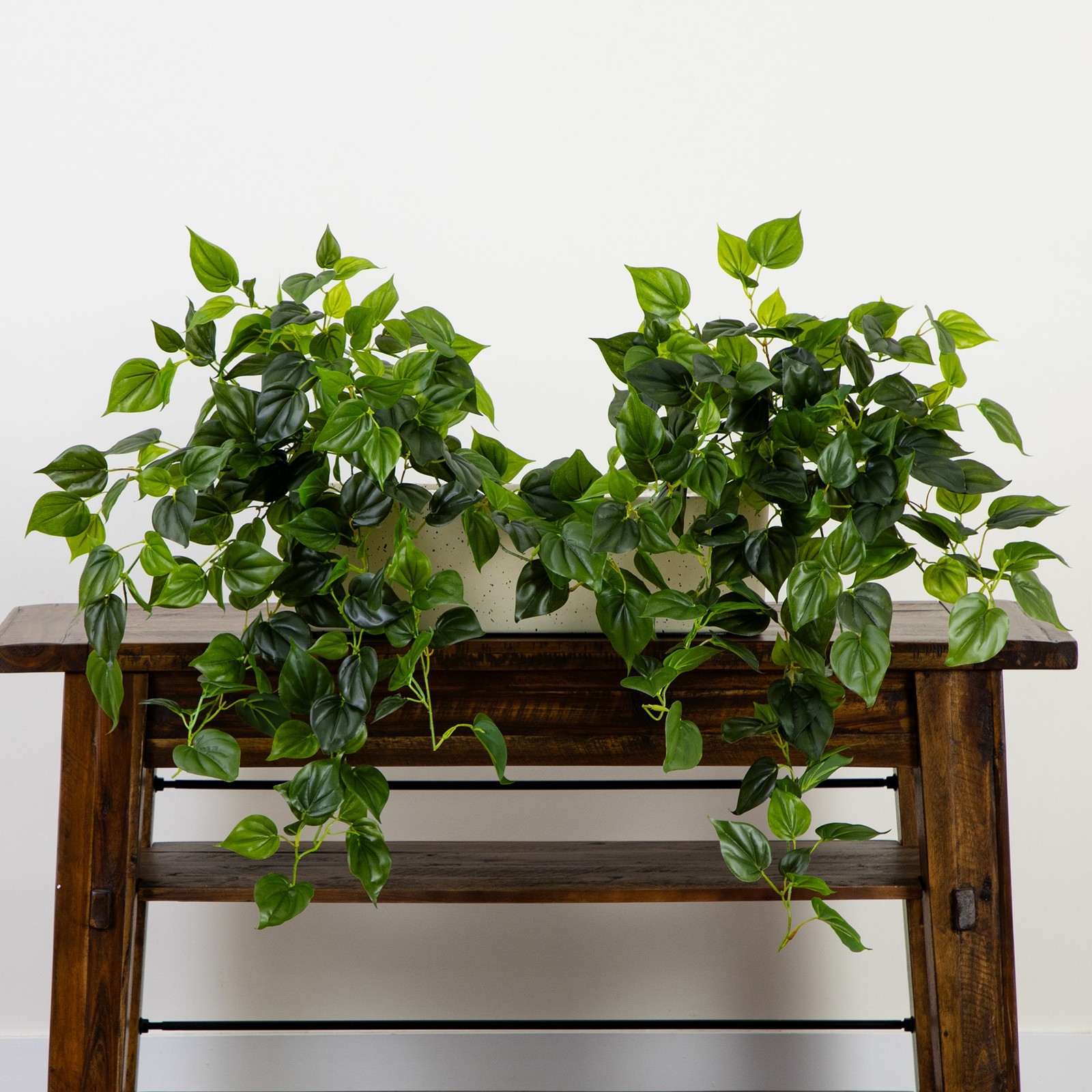 32 Inch Philo Hanging Bush Plant Set of 2 UV Coated Indoor Outdoor Decor