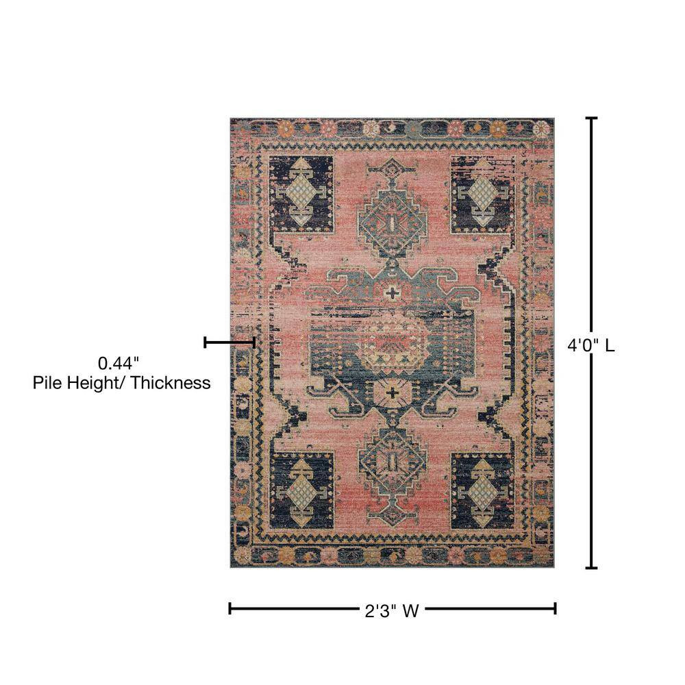 Jocelyn Rose/Rose 2 Ft. 3 In. X 4 Ft. Transitional 100% Polypropylene Pile Area