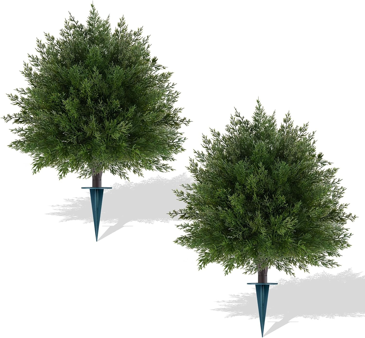 16″ UV Resistant Artificial Cedar Topiary Balls – 2 Pcs for Indoor/Outdoor Decor