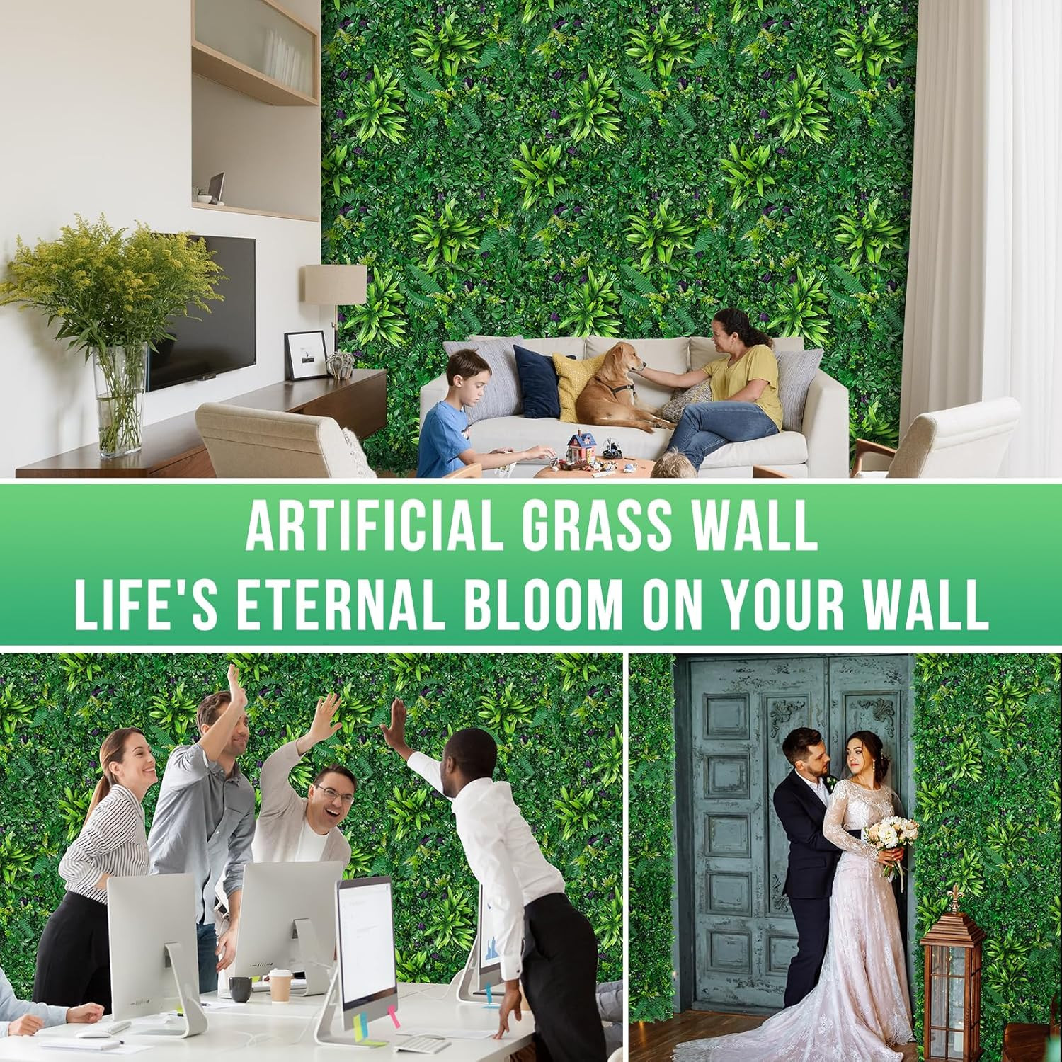 Artificial Boxwood Panels – 20″x20″ Privacy Hedge Screen (8 Pcs)