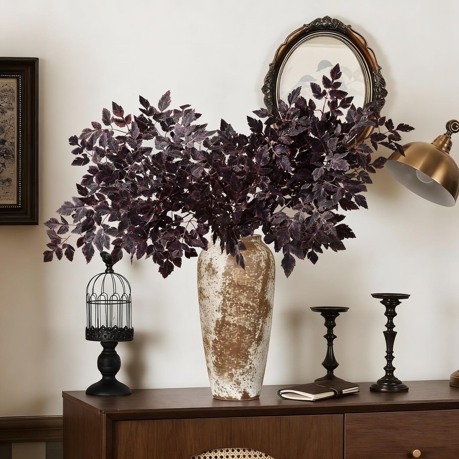 36″ Fall Stems for Vases, Artificial Cimicifuga Stems 3pcs
