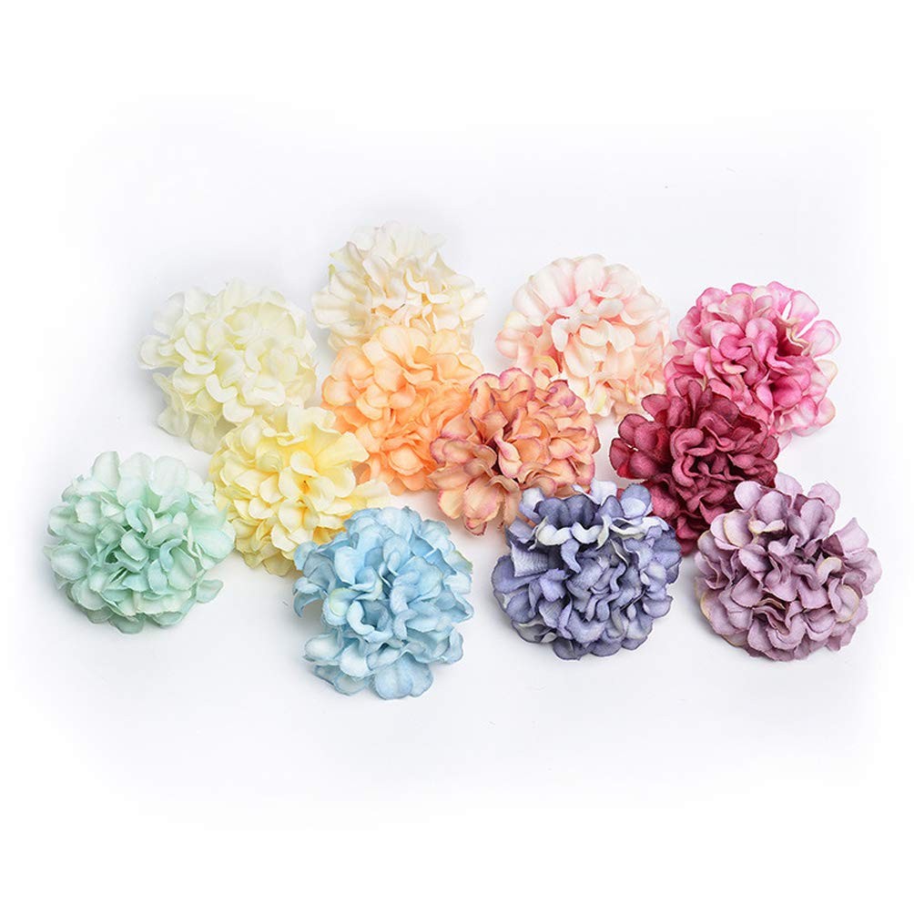24 Pcs 1.8″ Artificial Hydrangea Flower Heads Bulk Silk Flower for Wedding De…