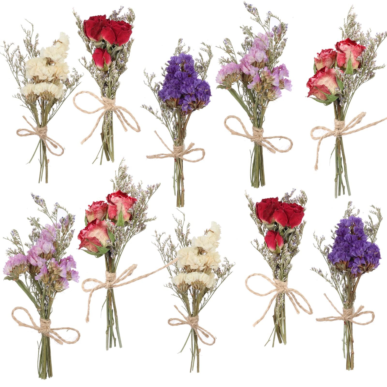 Dried Flower Bouquets Mini with Stem Floral Arrangement for Vase DlY