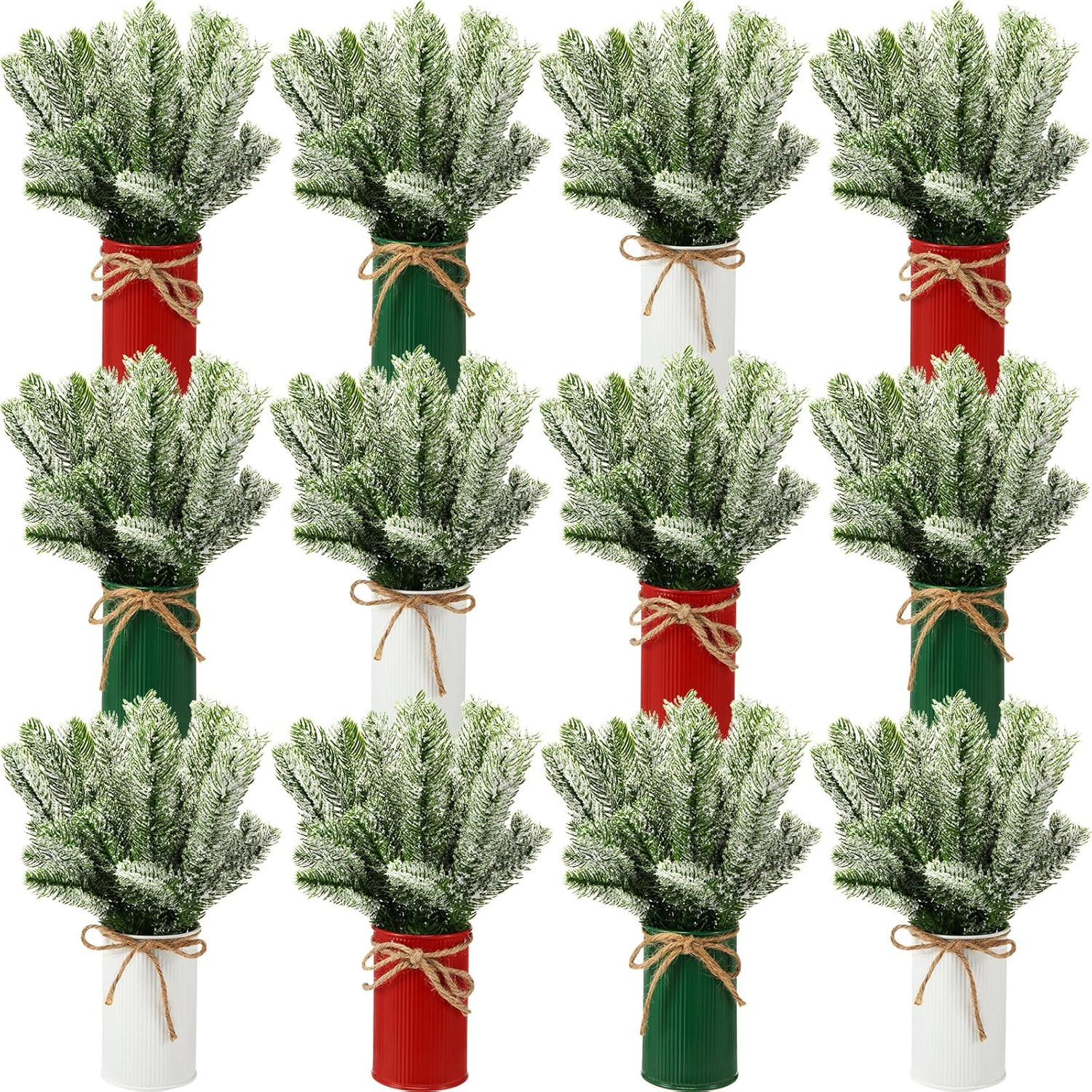 12 Set Christmas Floral Centerpieces Rustic Pine Decor for Home