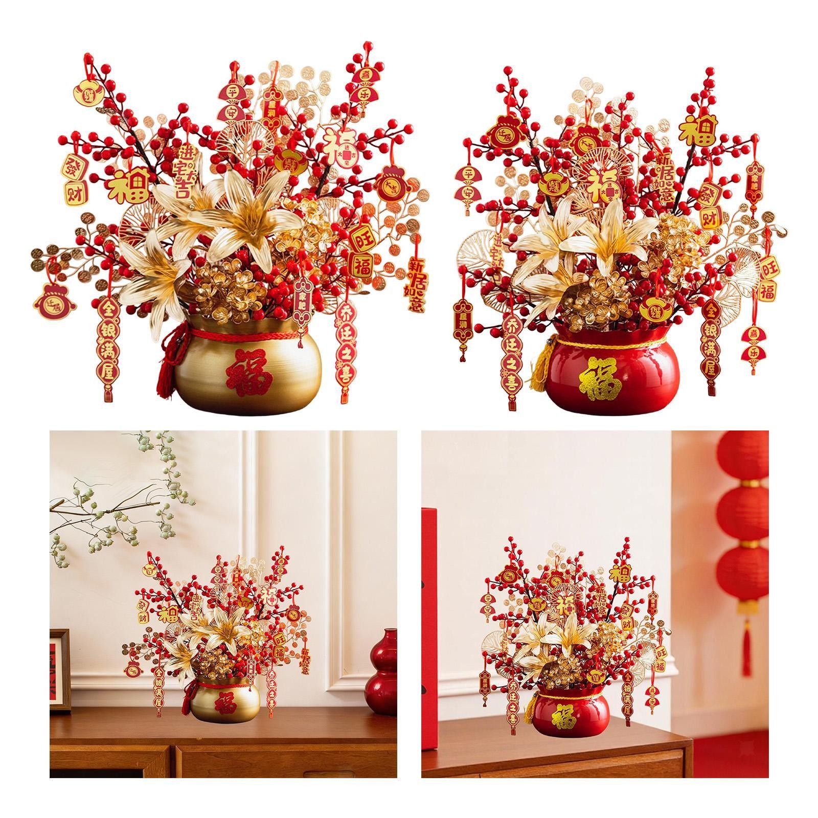 Chinese New Year Decoration Holiday Housewarming Home Hotel Blessing Bucket