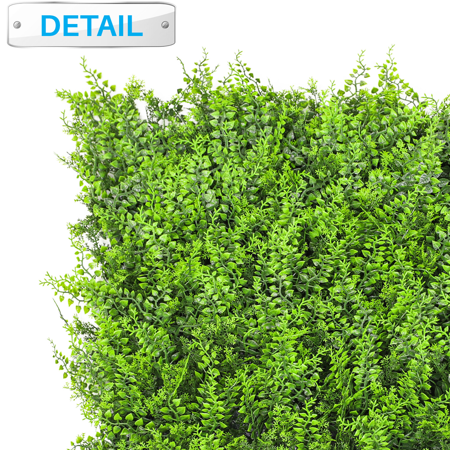 20″x20″ Artificial Grass Wall Decor Privacy Fence Panel, Fern with Backing