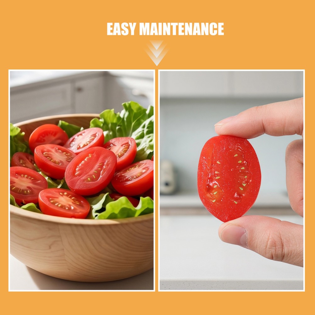12Pcs Reusable Artificial Cherry Tomato Models Red PVC for Kitchen Display Decor