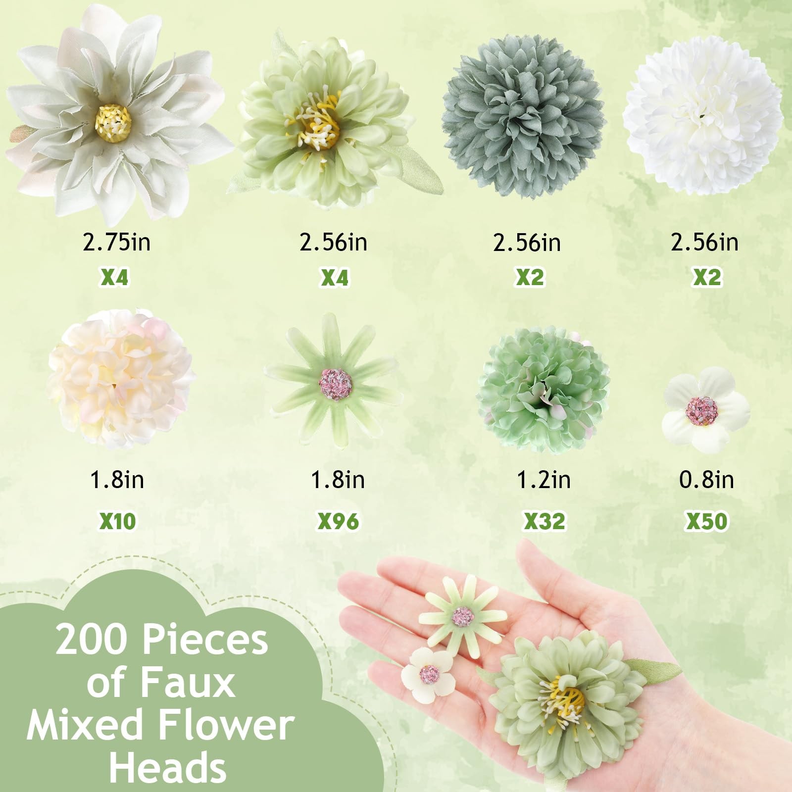 200 Pcs Fake Flower Heads for Crafts Mini Silk Flower Heads Faux Rose Artific…