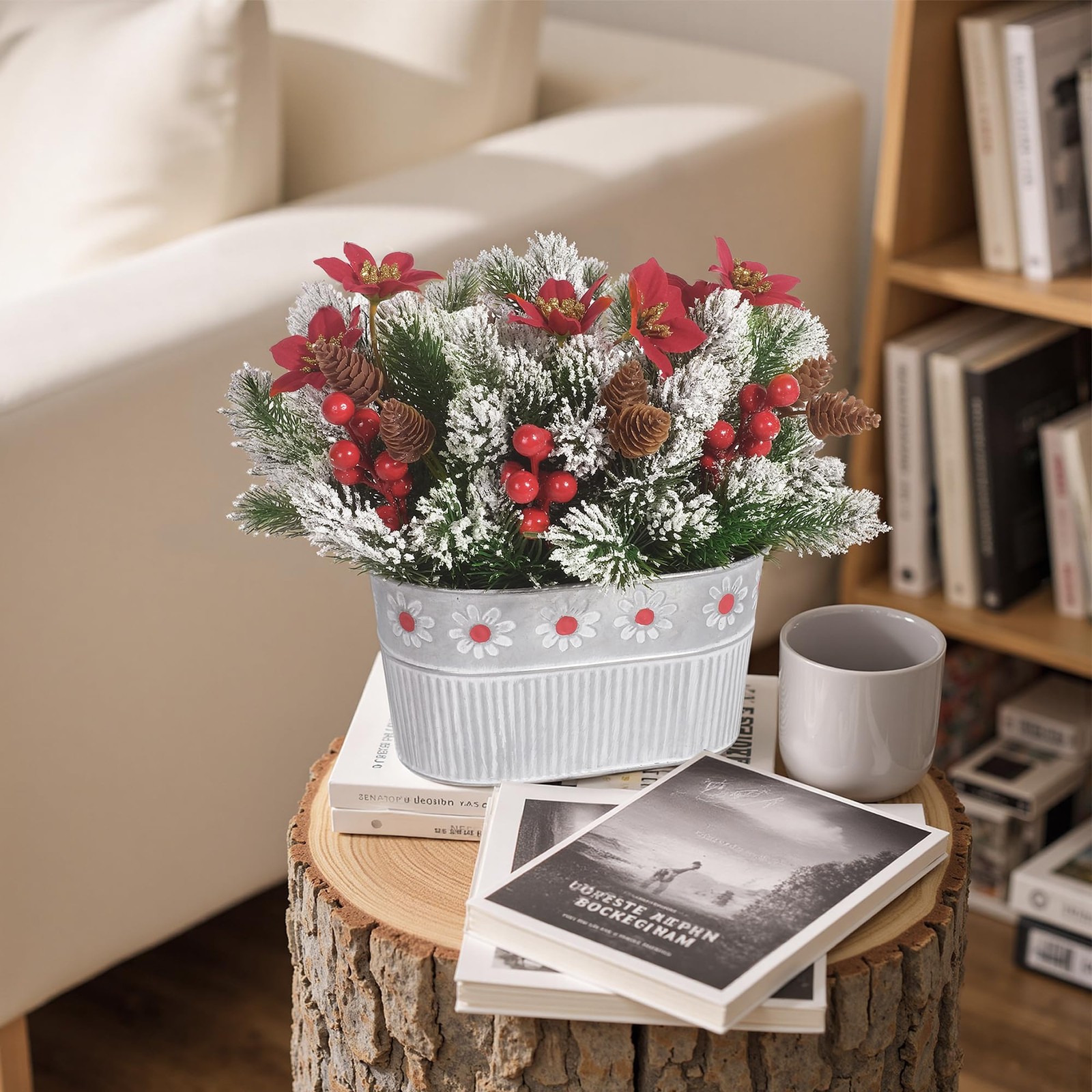Christmas Centerpiece Table Decorations Artificial Norfolk Pine Branches