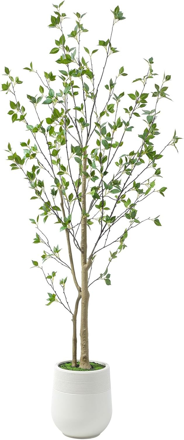 6ft Artificial Minimalist Citrus Tree W/ Lifelike Leaves 72in Faux Citrus Tree
