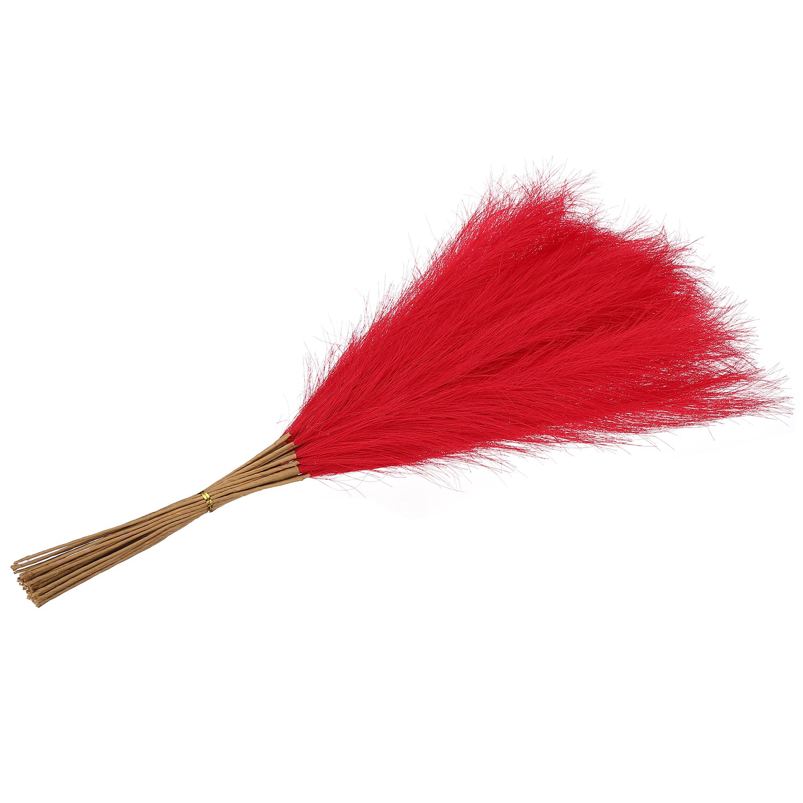 21.7in Pampas Grass Decor 30pcs Artificial Bulk Fluffy Faux Pampas Grass Red