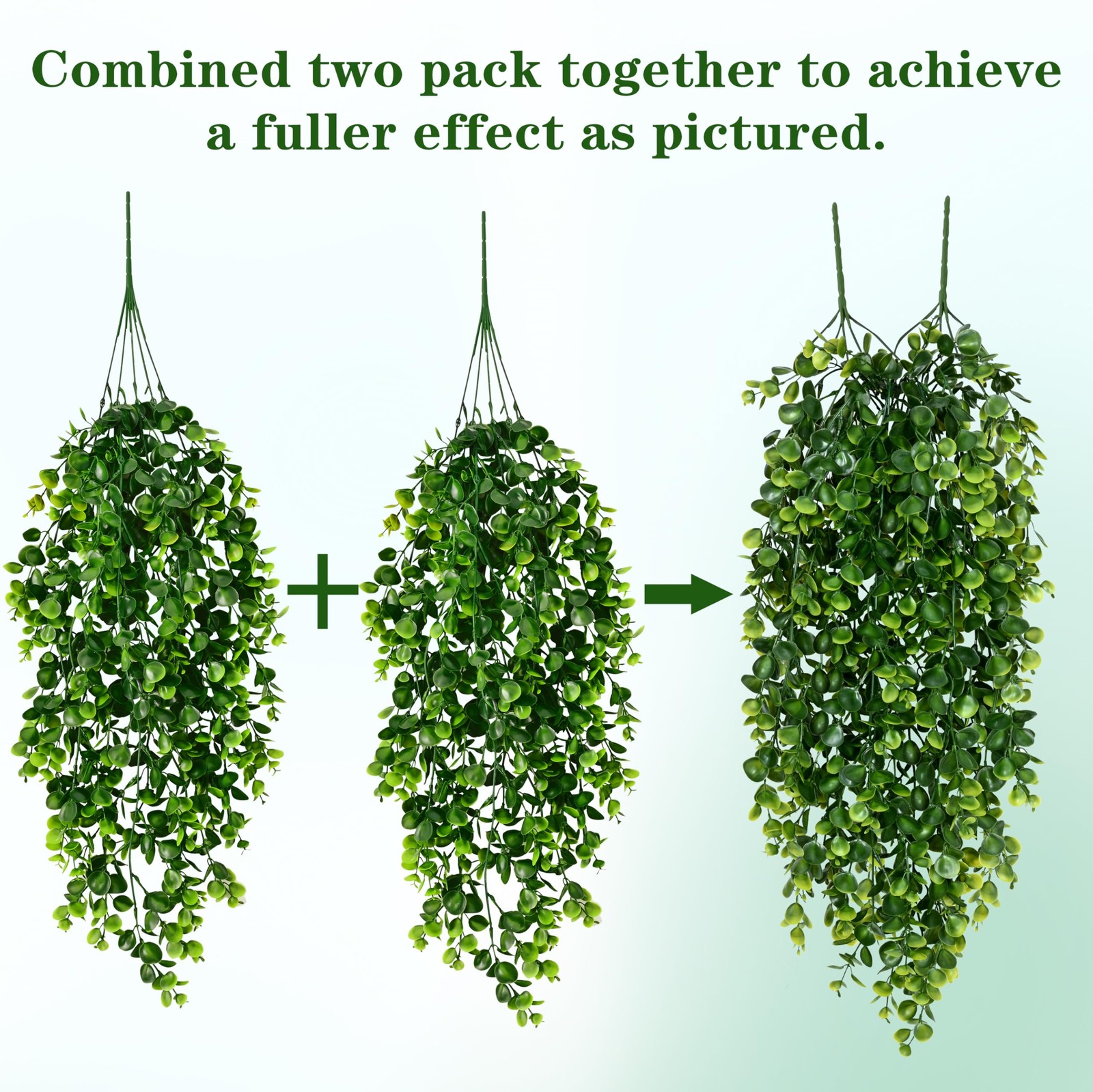 4 Pack 30 Inch Artificial Hanging Vines Fake Plants UV Resistant for Indoor