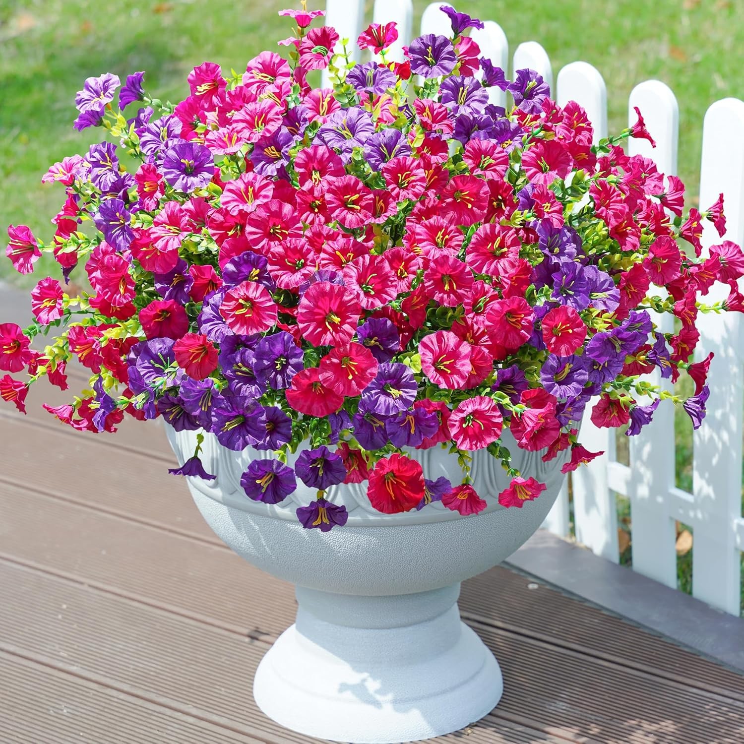 Outdoor Silk Morning Glory Bundles – 12 Artificial Decorative Plants