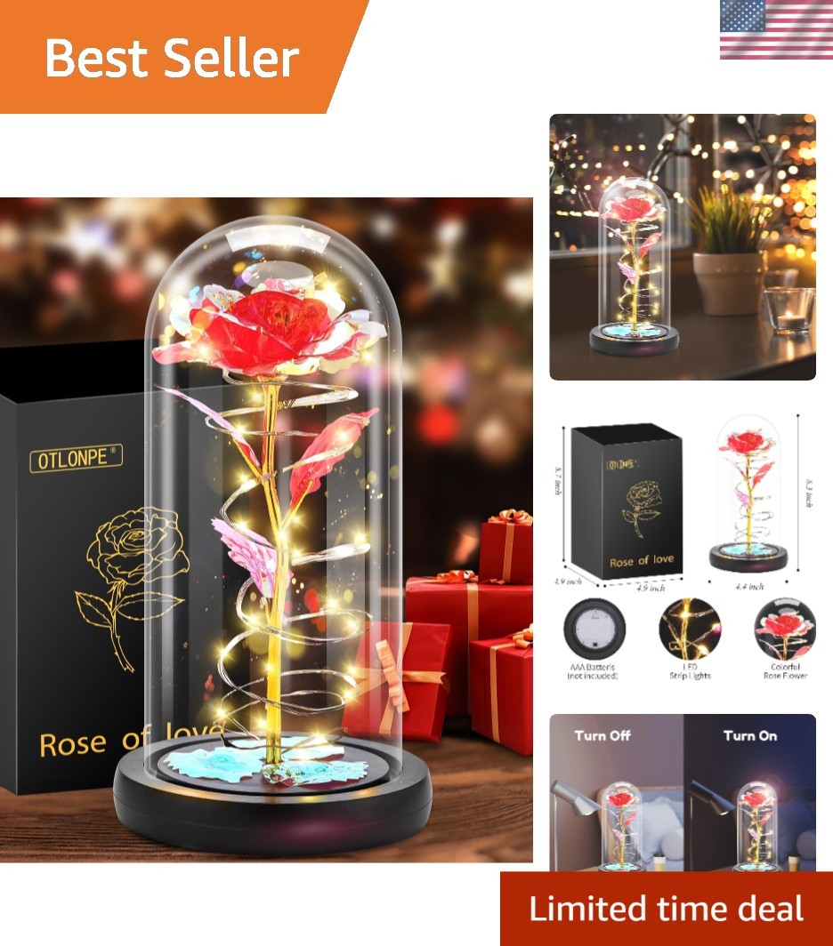 Everlasting Light-Up Glass Rose – Perfect Gift for Mother’s Day & Anniversaries