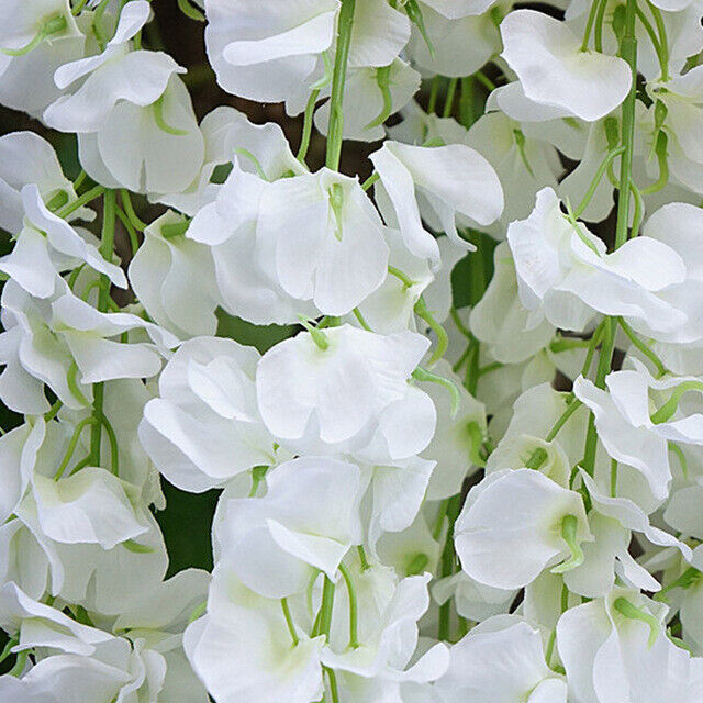 2M Artificial Silk Fake Flower Ivy Garland Vine Wedding Wisteria Leaf Hanging