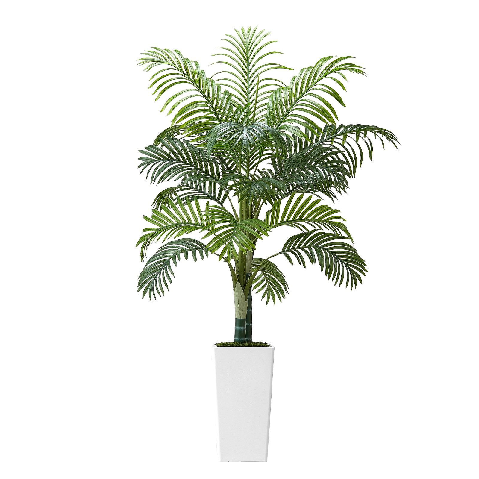VEVOR 5ft Artificial Areca Palm Tree Fake Plant with White Planter Indoor