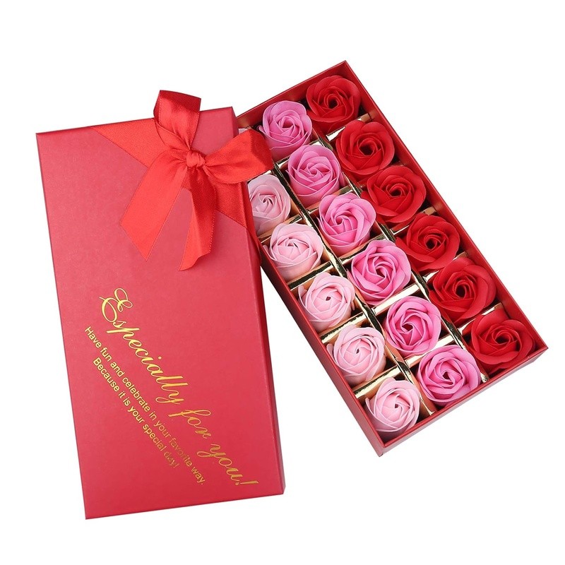 Scented Soap Rose Flower Gift Box 18 PCS Romantic Decor Valentine’s Day New
