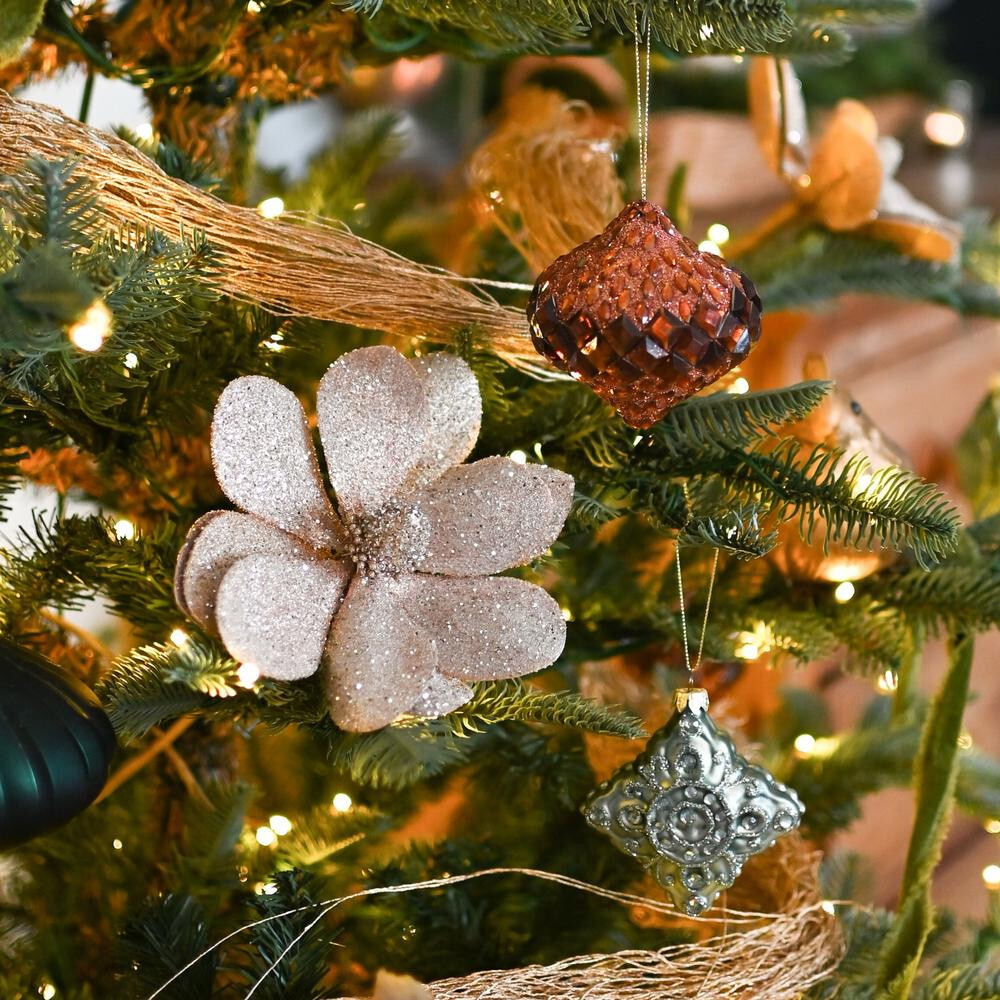 12 Feet of Gold Glittered Faux Twig Decorative Garland