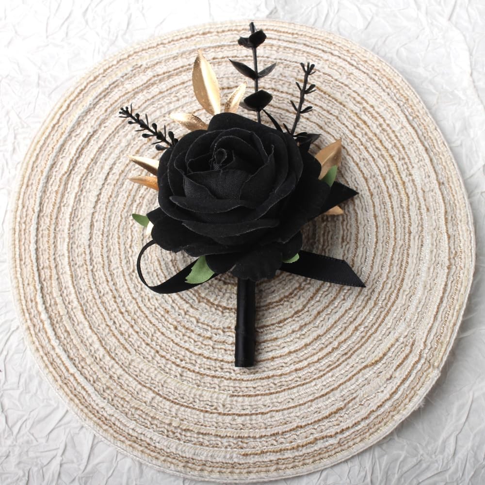 1 PCS Boutonniere For Men Artificial Flowers Wedding Prom Homecoming Party