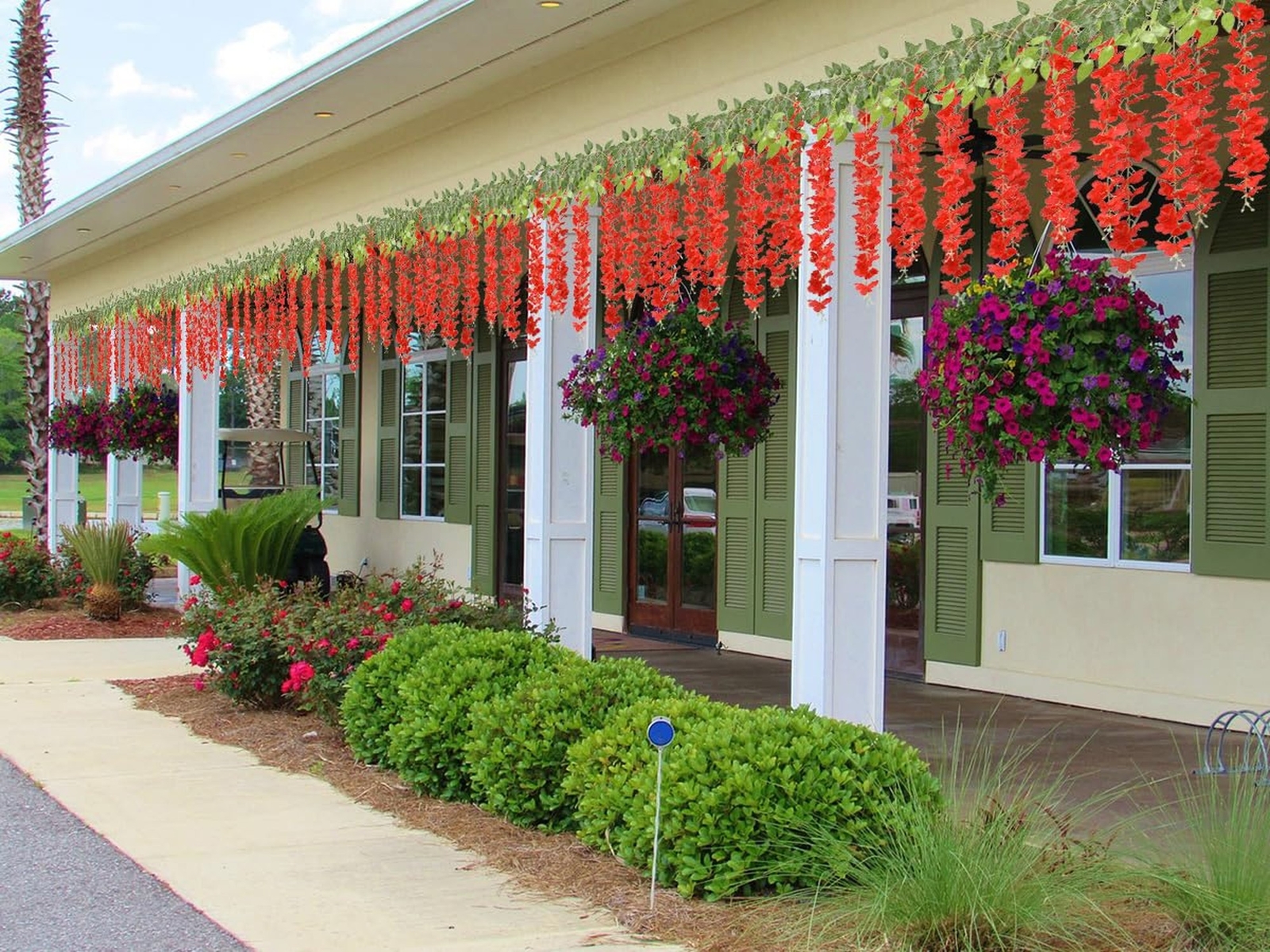 U’Artlines 24 Pack (Total 86.4 Feet) Artificial Fake Wisteria Vine Rattan Han…