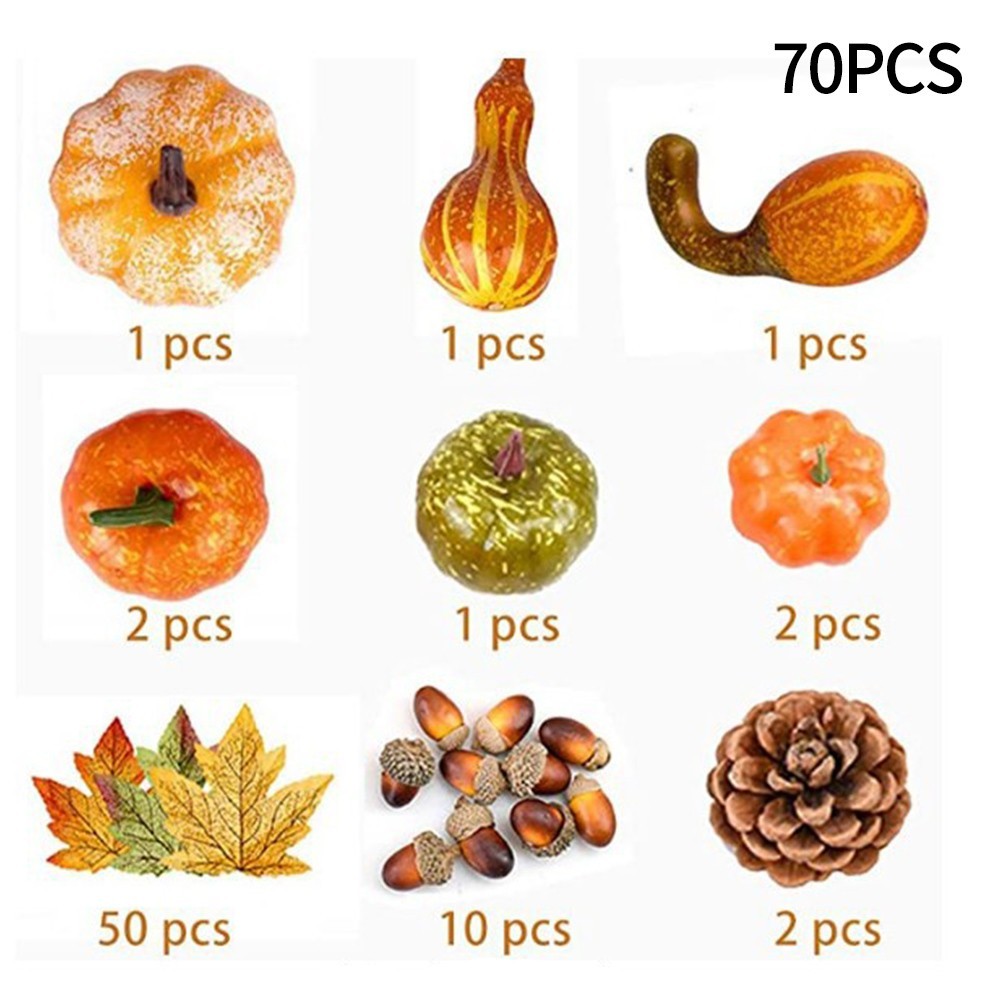 Artificial Pumpkin Harvest Autumn Thanksgiving Wreath Banquet Party Decor