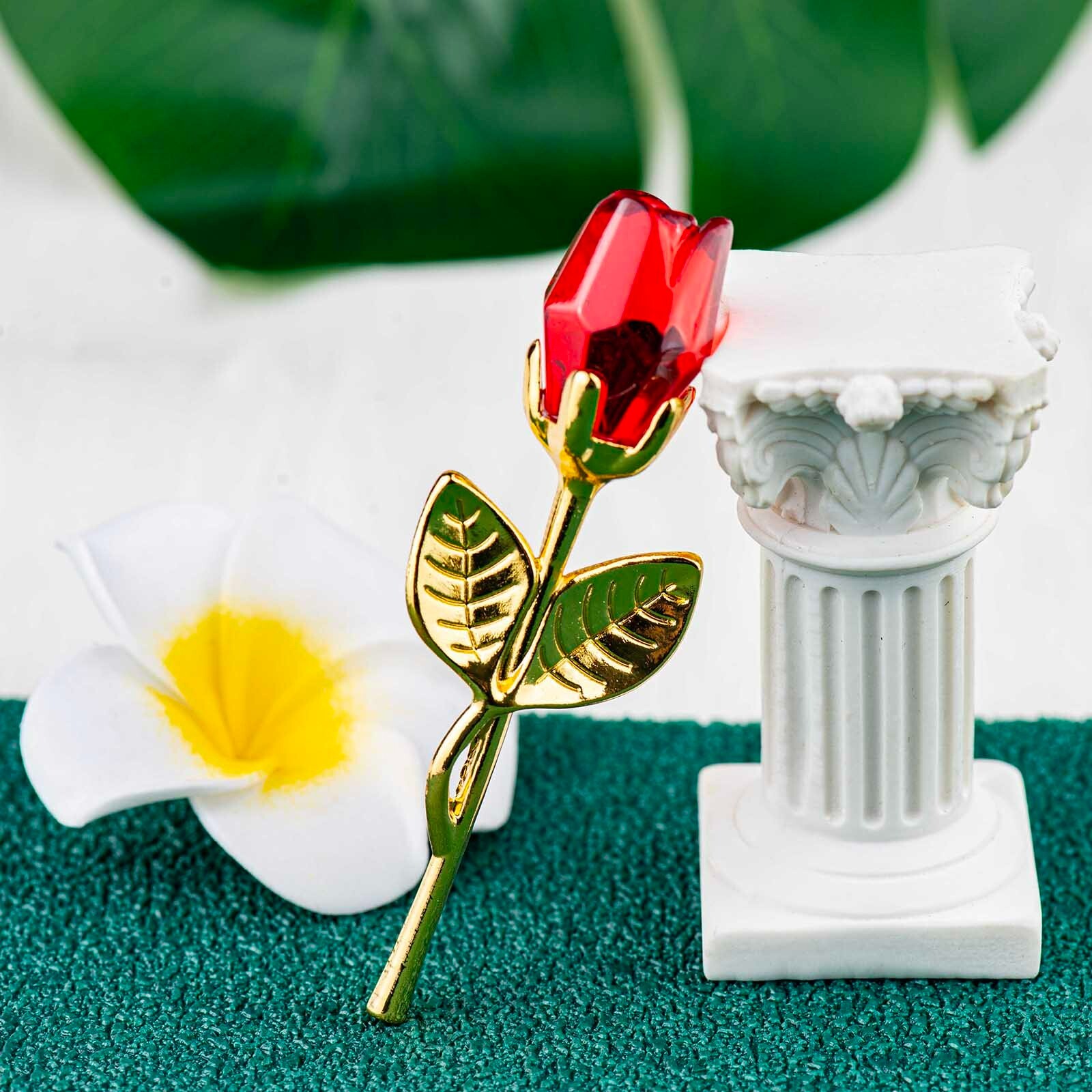 Crystal Rose Eternal Flower Figurine Gift for Women on Birthday, Mother’s Day..