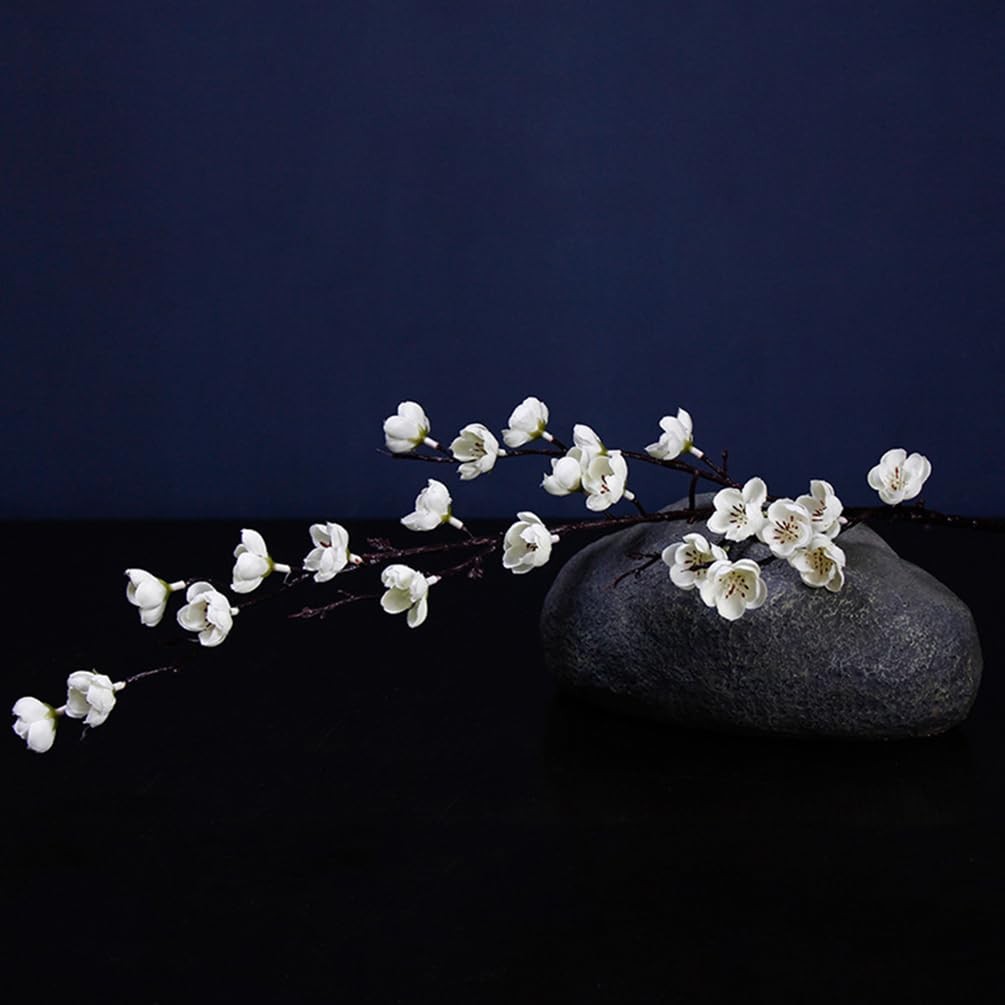 5 Pcs Artificial Plum Blossom Fake Wintersweet Long Stem Plastic Flowers Home…