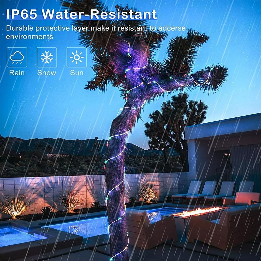 7m/12m/22m/32m Garland Tube Strip Lights Outdoor Waterproof LED Solar Rope Strin