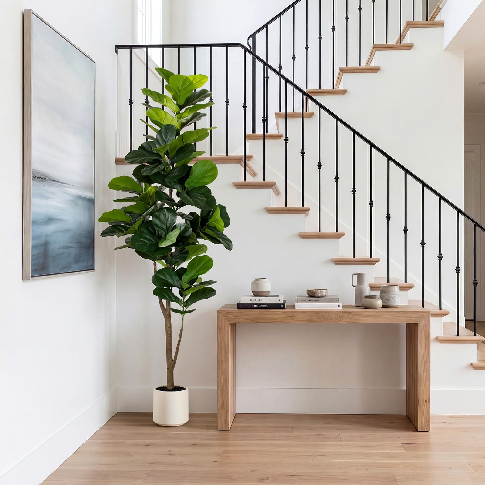 6FT Faux Fiddle Leaf Fig Tree – Realistic Artificial Plant for Home & Office Dec