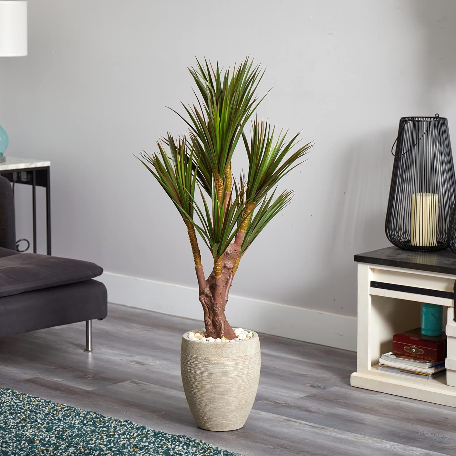 50″ UV Resistant Yucca Artificial Tree in Planter for Indoor/Outdoor Use
