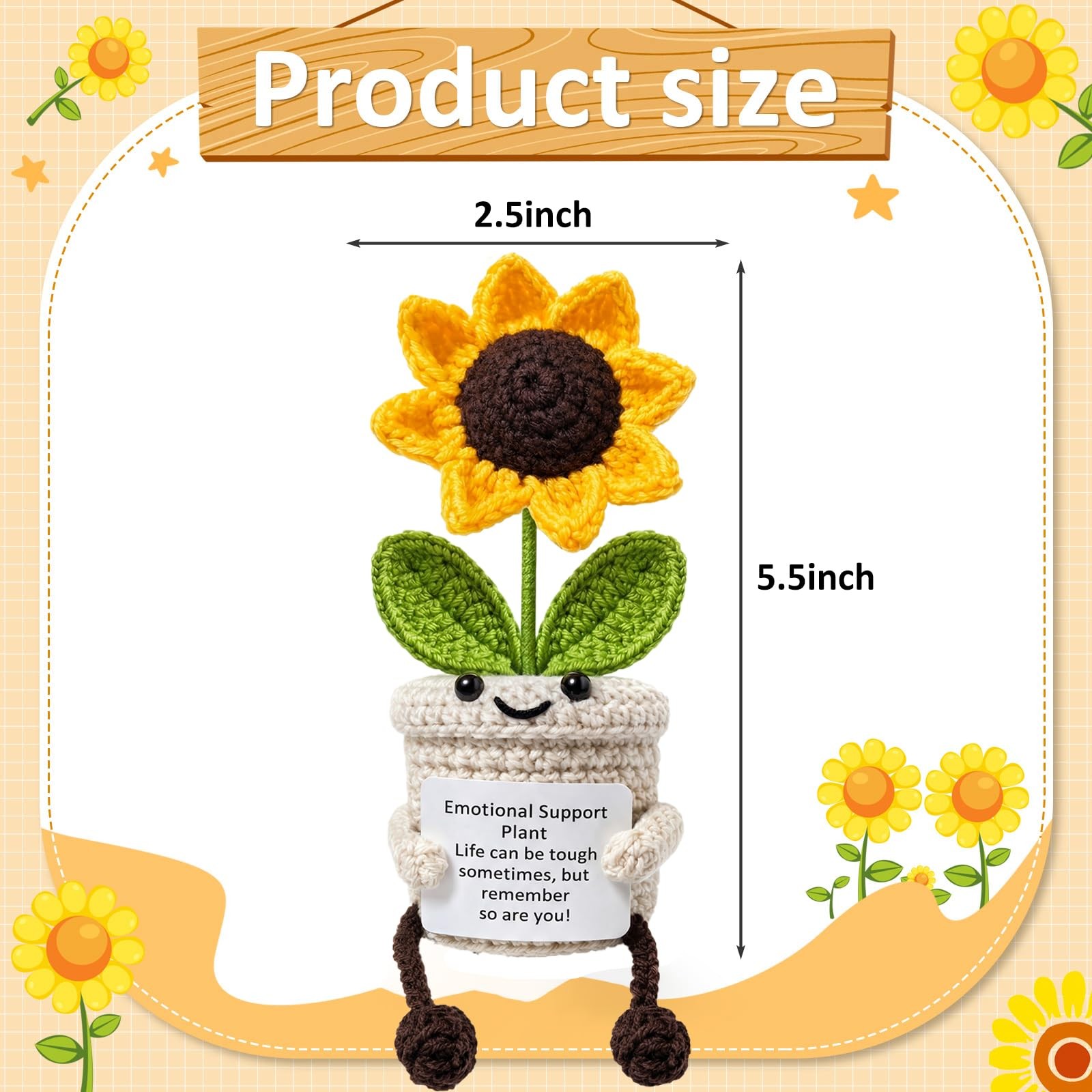 Emotional Plush Plant Crochet Sunflower Gifts for Her Mom Well Gifts for Men …