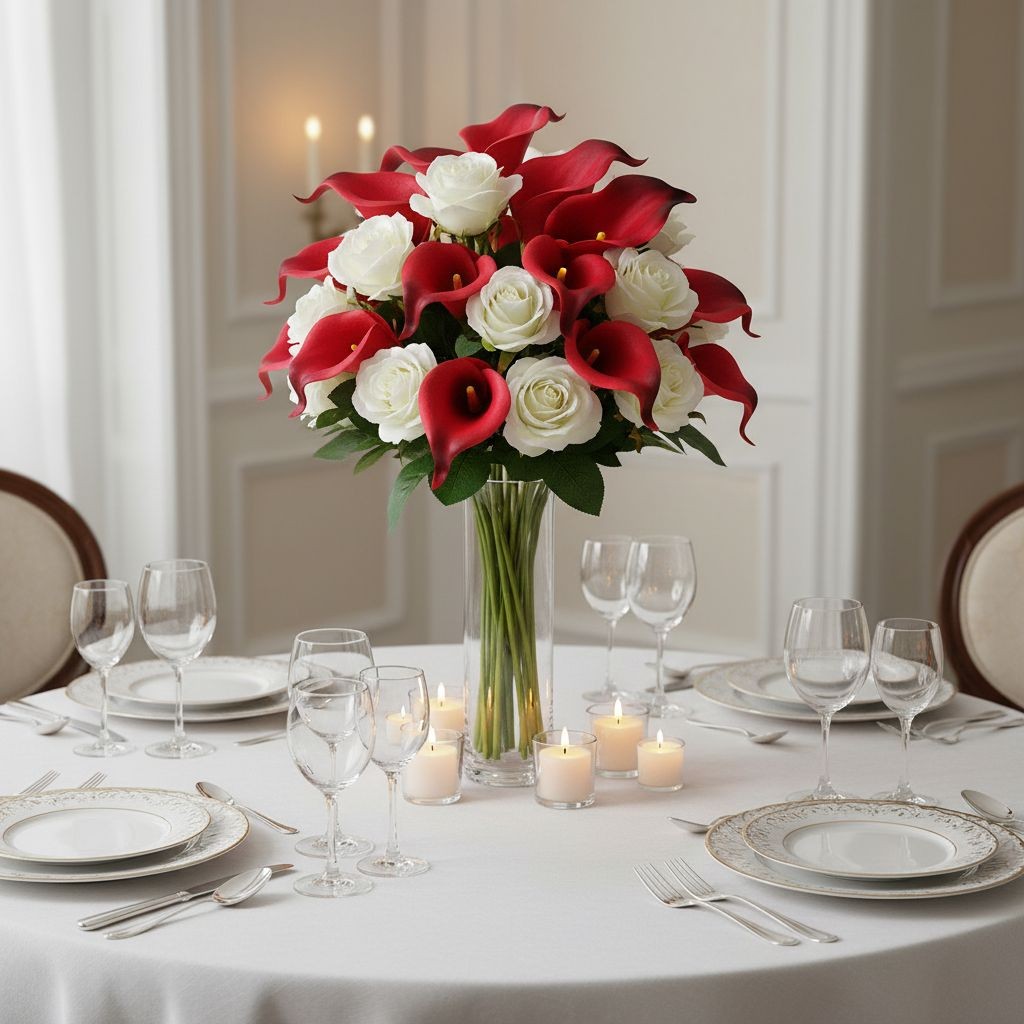 Cherry Red Calla Lily Bundle Real Touch Faux Flowers Deep Red Calla Lilies Dark