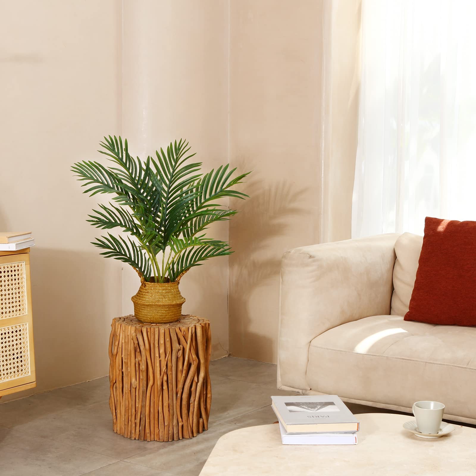 2ft Fake Majesty Palm Plant Artificial Indoor Small Faux Tree In Pot 1 PCS