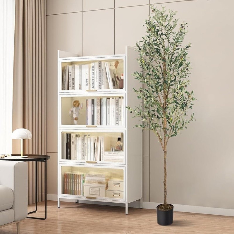 Artificial Olive Tree Faux Plant Indoor Outdoor Decor W/ Free Moss 84in New