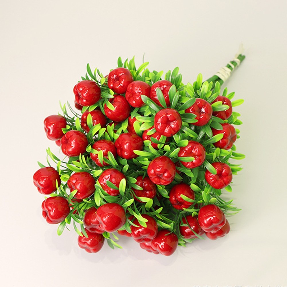 Exquisite 7 Forked Fruit Artificial Fruit Cutting Realistic Appearance