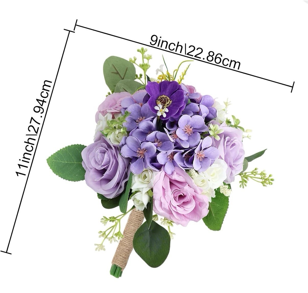 Wedding Bouquet Bride Bridal Bridesmaid Centerpiece Artificial Flowers Lilac