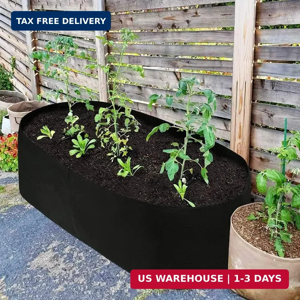 Fabric Raised Garden Bed, Raised Planters for Outdoor Plants, Rectangle Garden G