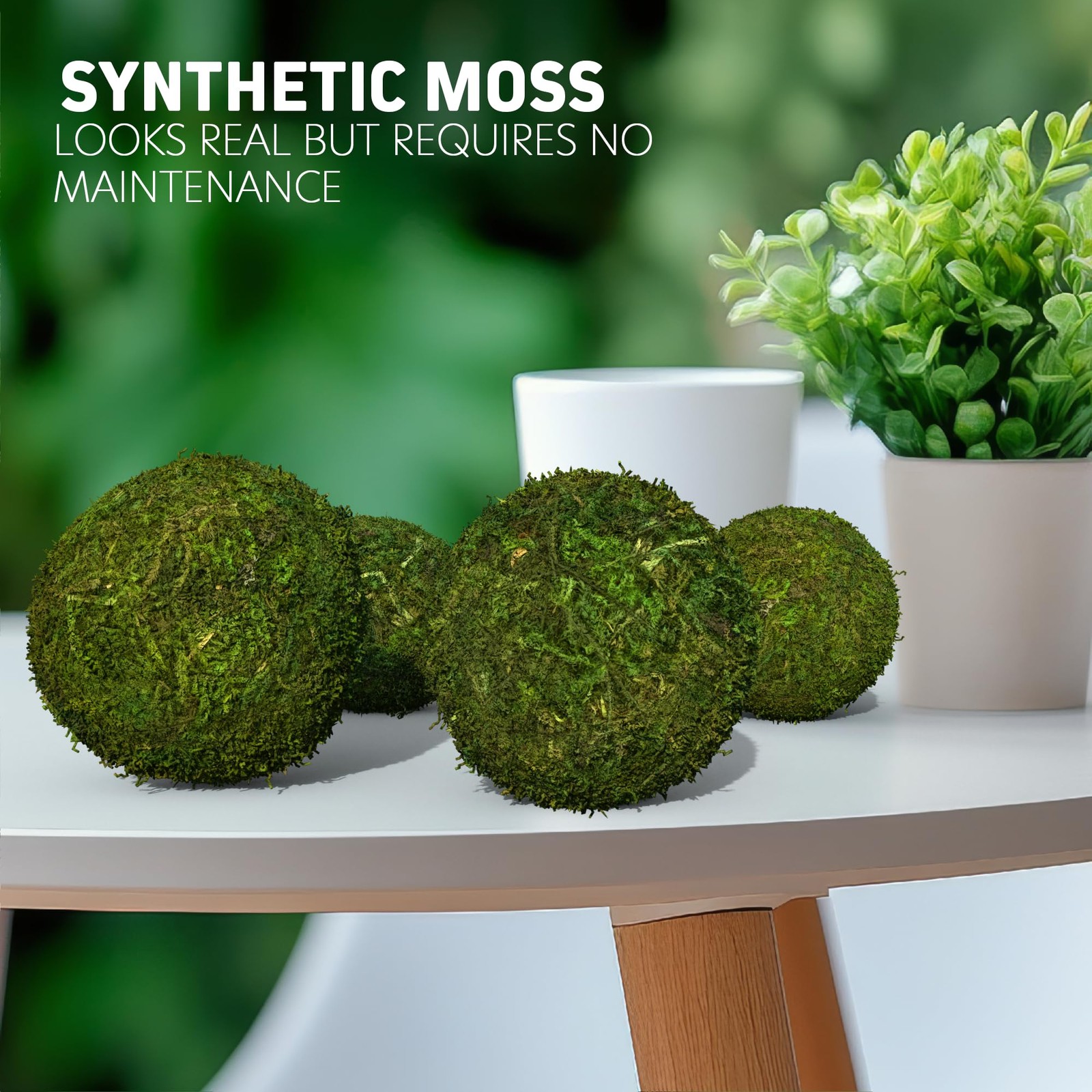 Decorative Moss Balls for Bowls & Centerpieces, 23-Piece Faux Green Moss Ball…