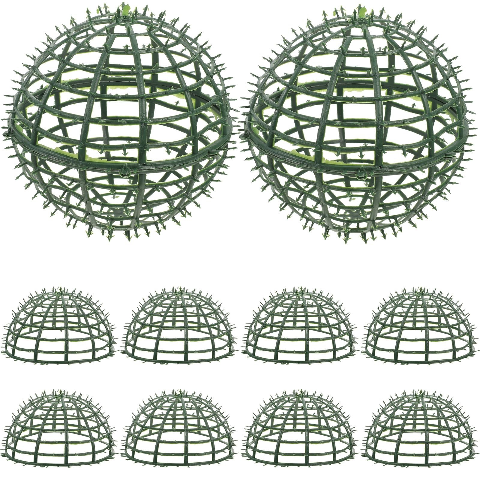 Artificial Plant Topiary Ball Support Rack 6-Pack Plastic Faux Greenery Flowe…